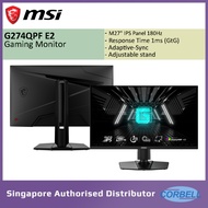 MSI G274QPF E2 27" Gaming Monitor WQHD/Rapid IPS Panel/180hz/1ms(GtG)/Adaptive Sync/Adjustable Stand