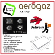 AZ-473F 70CM Tempered Glass Hob-PUB/Aerogaz/4 Burners/Kitchen Appliances/Gas Stove