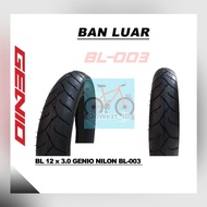 HITAM 12x3.0 Genio Jumbo Large Black Children's Outer Tire Fat Bike Push Bike | High Quality