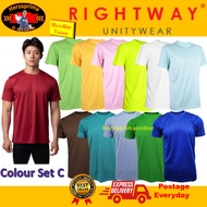 RIGHTWAY T-Shirt Microfiber Round Neck Quick Dry Color Set C For Men & Women By Herzaprima Online