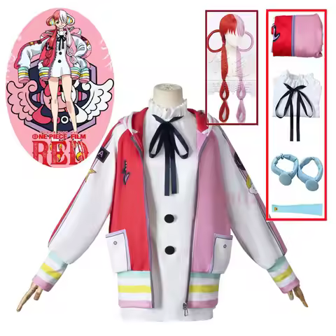 FILM Merah UTA Cosplay Anime ONE PIECE cosplay costume Shanks daughter girl pink jacket skirt sleeve