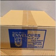 4x9 white and brown envelope