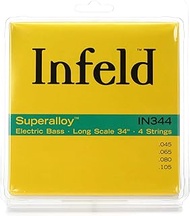 Thomastik 682854 Infeld Saiten für E-Bass Superalloy Round Wound Long Scale, Satz IN 344 4-string lo