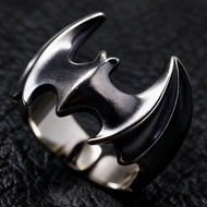 black bat ring for men, Batman ring, vintage adjustable ring accessories for men