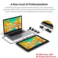 XPPen Drawing Tablet with Screen Artist Pro 16TP Computer Graphics Tablet Touch Screen 4K UHD 15.6in