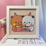 【现货】新款一二布布钻石画情侣手工diy礼物可爱卡通装饰简单ins钻石贴画New Arrival One or Two Cloth Diamond Painting Couple Handmade D