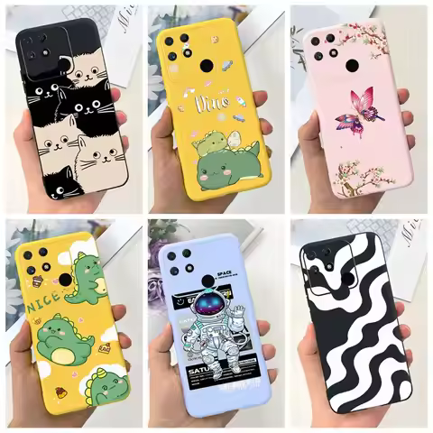 For Realme Narzo 50A Case RMX3430 Lovely Cartoon Cover Soft Silicone Phone Case For Realme Narzo 50i
