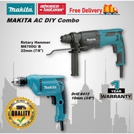 MAKITA AC DIY Combo ( Rotary Hammer M8700G / M8700B + Drill 6412 ) [ 100% Quality ]
