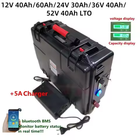 GTK 12V 24V 36V 52V 52.8V 30Ah 40Ah LTO Lithium titanate battery pack with BMS for Boat Propeller Fi