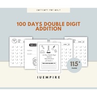 IU14 - PDF/Softcopy 100 Days Double Digit Addition 115 Pages (7-9 Years)