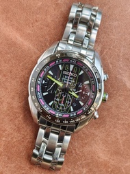 Seiko 光動能計時表(V175, 42mm ,新換充電池 )
