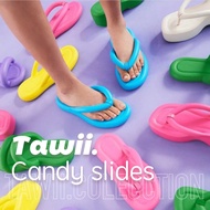 Ins 2023 spring new candy color korean flip flops for women wedge slippers for women yeezy slides