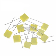 Square Correction Capacitor 100V 102J/103J/104/105/222/223/472/473/474/154 5% 100V Yellow Plug-In Ca