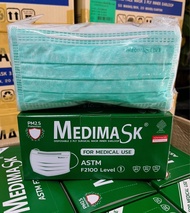 Medimask ASTM Lv1 x1box.💙สีฟ้า (บรรจุ 50 ชิ้น) เกรดทางการแพทย์ 💥พร้อมส่ง💥