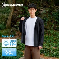 SOLOEVER เสื้อฮูดกันแดด UPF50+ ป้องกัน UV >99% ทรงหลวม ผ้าลื่นบางใส่ ตาข่ายระบายอากาศ