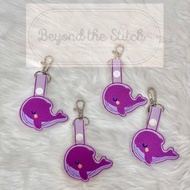 BTS Tinytan Whale — Embroidered Keychain