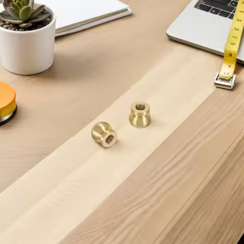 4Pcs Polished Brass Box Feet Round Decorative Tray Risers for Wooden Jewelry Boxes Serving Boards Cu
