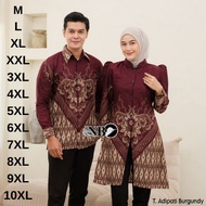 KEMEJA Men's Couple Batik Tops Latest JumboWanita - Long Sleeve Shirts - Full Button Tunic for Nursi