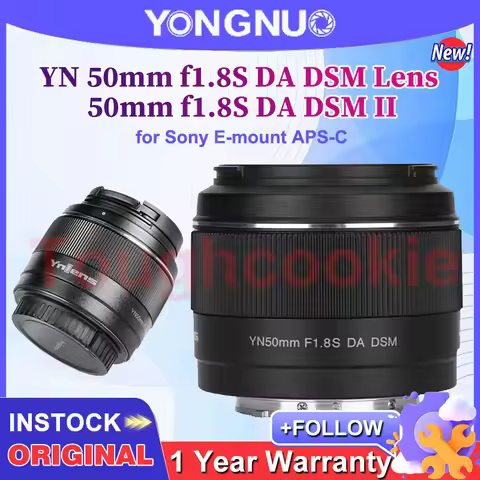 YONGNUO YN50mm F1.8S DA DSM II FOR Sony E-Mount A6300 A6400 A6500 NEX7 APS-C∴ Auto Focus AF/Camera L