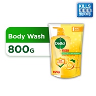 Dettol Shower Gel Antibacterial Body Wash Fresh Refill (800ml)
