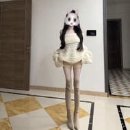 CHANGTONG | เสื้อไหมพรมแบบหัวไหล่หลุดสไตล์ฝรั่งเศส Loose Sweater