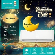 [Online Exclusive] Hisense 1.0/1.5/2.0 HP Inverter R32 Air Conditioner / WiFi / App Control / Gas Le