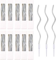 60pcs Special Birthday Candles, Thin Spiral Candle, Long Thin Birthday Candles, Silver