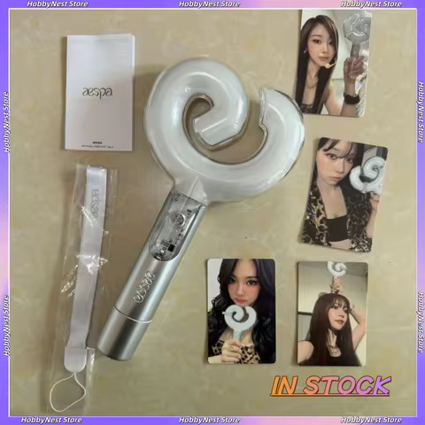In Stock AESPA Fanlight Ver.2 Lightstick Kpop Concert LED Cheering Light Fan Light With Photocard Wr