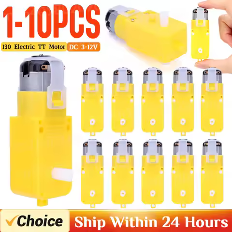 1-10pcs TT Motor 130 motor DC 3-12V Smart Car Robot Gear Motor Install EMC Smart Car Chassis Four Dr