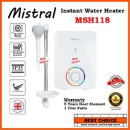 Mistral MSH118 Instant Water Heater | Strong Pressure Long Lasting 5 years Warranty Toilet Bathroom