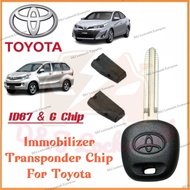 TOYOTA TRANSPONDER CHIP KEY CASE - Auto Immobilizer Avanza Vios Altis Hilux Camry Innova REPLACEMENT