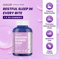 AVALON Passion Flower Sleep Gummies 60s | With Gaba | Melatonin Free Sleep Supplement
