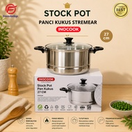 27 CM STEAM POT Stainless Steel Stockpot/ - INOCOOK
