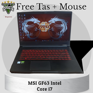 Laptop MSI GF63 Core i5 Gen 9Th Ram 8Gb SSD 256Gb DualVga Nvidia GeForce GTX 1050 Ti 4Gb