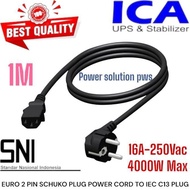 ICA Power Cord Cable C13 to AC CEE/ & Schuco 1m 1 Meter 1.5mm Most