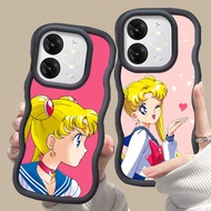 MERAH D-17 Sailor Moon Pink red Casing for ITEL S25 Ultra A50 A90 P55 A80 black