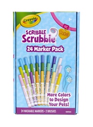 Scribble Scrubbie Pets Marker Set, 24 Washable Markers For Kids, Gifts For Girls & Boys [Amazon Excl
