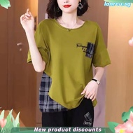 Summer Fashion T Shirt Woman O-Neck Short Sleeve Plus Size T-shirt Woman Shirt Oversized Women Shirt
