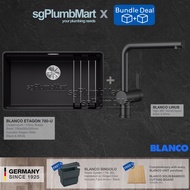 [Blanco Bundle] Blanco Etagon 700-U Silgranit Kitchen Sink + Blanco Sink Mixer (Linus) Blanco Germany x sgPlumbmar