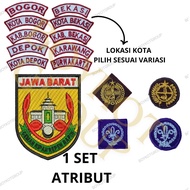 1 set of scout embroidery attributes / West Java kwarda / pocket shoots / wosm / West Java kwarcab