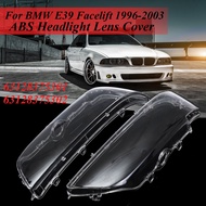 ไฟหน้าเลนส์4ประตู2ชิ้นฝาปิดเลนส์ไฟหน้ารถยนต์ด้านซ้ายขวาสำหรับ BMW E39 Facelift 1996-2003 63128375301