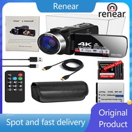 Renear 2024 NEW 4k Professional Camcorder for Vlog Infrared Night Vision Video Cameras WiFi 48MP with 18X Digital Zoom Rotating Screen support multi-languauge