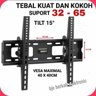 bracket tv 65 60 55 50 43 40 inch merk lg samsung coocaa tcl toshiba polytron panasonic sharp dll