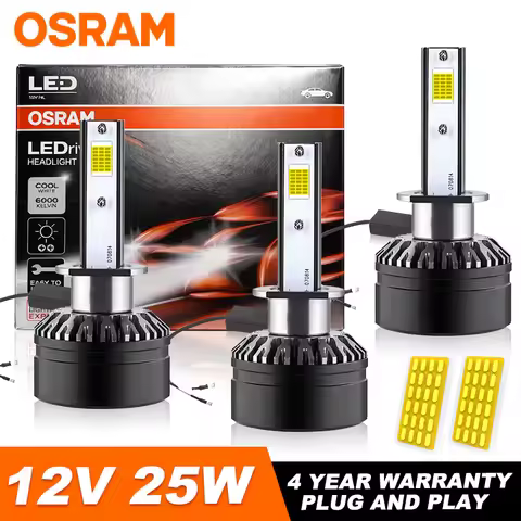 OSRAM H1 LED CANbus Car Headlight Bulb ETI-CLW Chips 6000K White Headlamp H1 LED Turbo Fan Auto Ligh