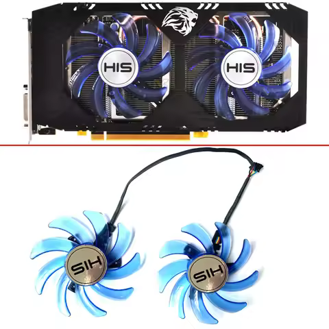 2PCS 85MM 4PIN FDC10H12S9-C RX470 Cooling Fan For HIS RX 470 IceQ X2 Turbo 4GB RX 470 IceQ X2 OC 4GB