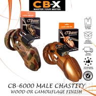 CB-X CB-6000 3.25 Inch Male Chastity Device Designer Collection Wood or Camouflage Finish (CB-X Authorized Dealer)