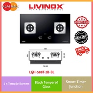 LIVINOX® (Germany) LGH-588T- 2B-BL Built-in Gas Hob / Free-standing Gas Hob [Authorised Dealer & Pro