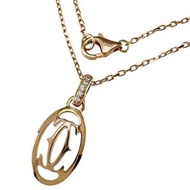 CARTIER/Cartier Logo Double C 5PD Diamond Necklace in 18K Pink Gold, 4.2g, 38/41cm, B7219200, Women'