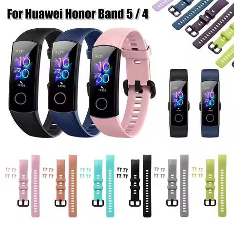 1PC Silicone Watch Band Replacement Bracelet Strap For Honor Band 5 4