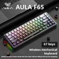 F65 Wireless Gaming Keyboard 67keys Three Mode Custom Wireless/bluetooth/wired Full Key Hot-swapable